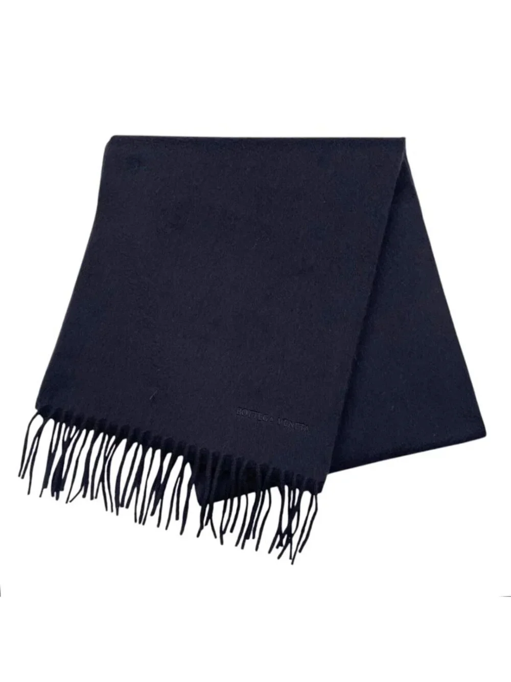 Bottega Veneta Scarf Logo Cashmere Navy